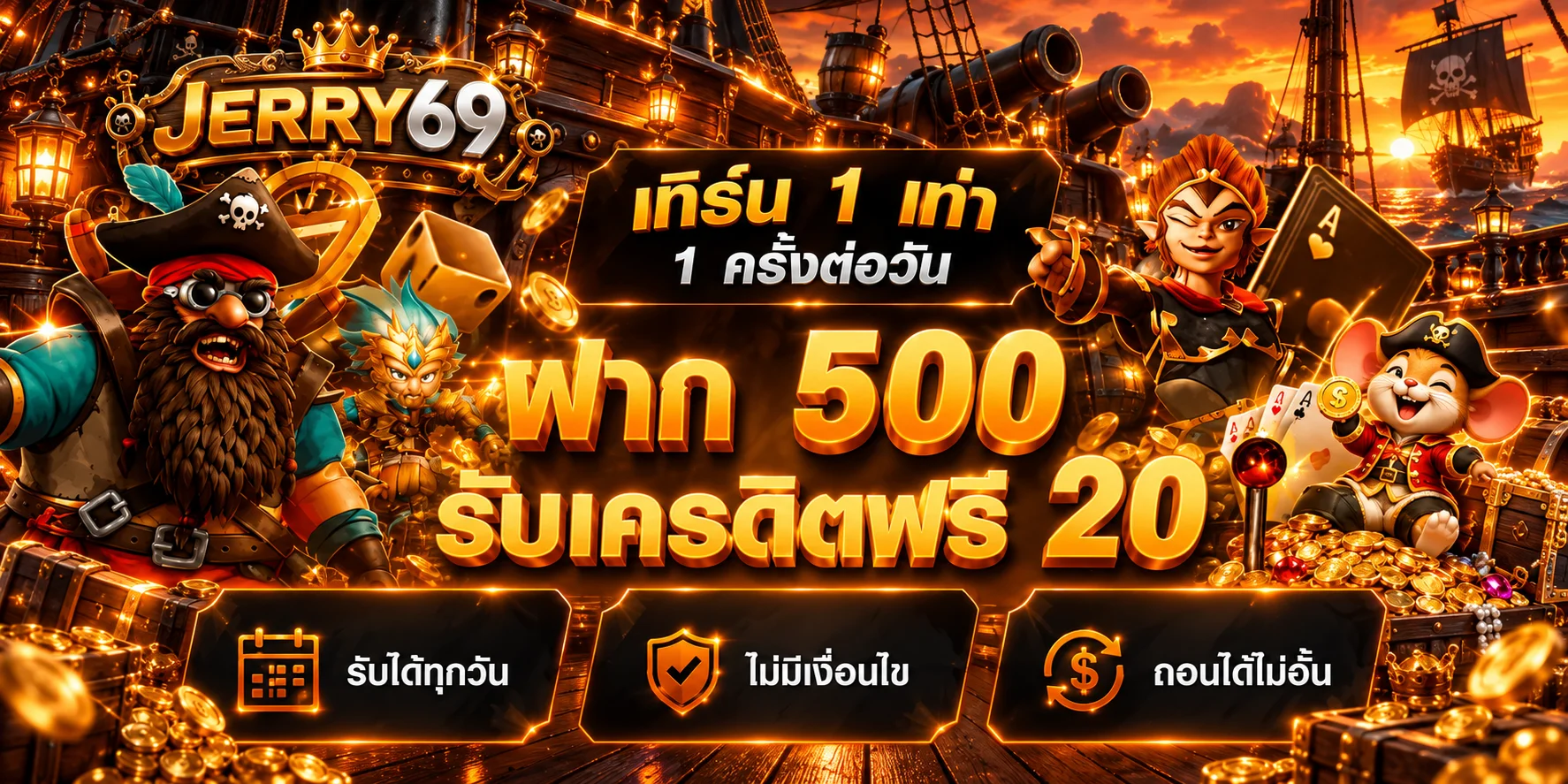 JERRY69 ทางเข้าเล่นสล็อตเว็บตรง ฝากถอนออโต้
